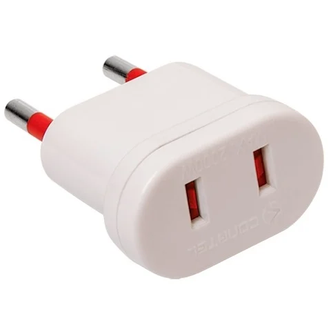 Adaptador Conatel de Ficha S/T a Americana S/T Blanco