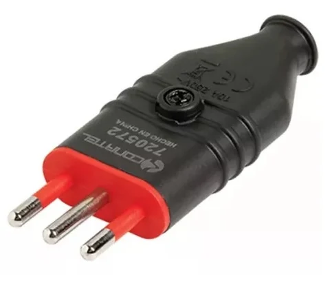 Adaptador Ficha 3L con Tierra Negro