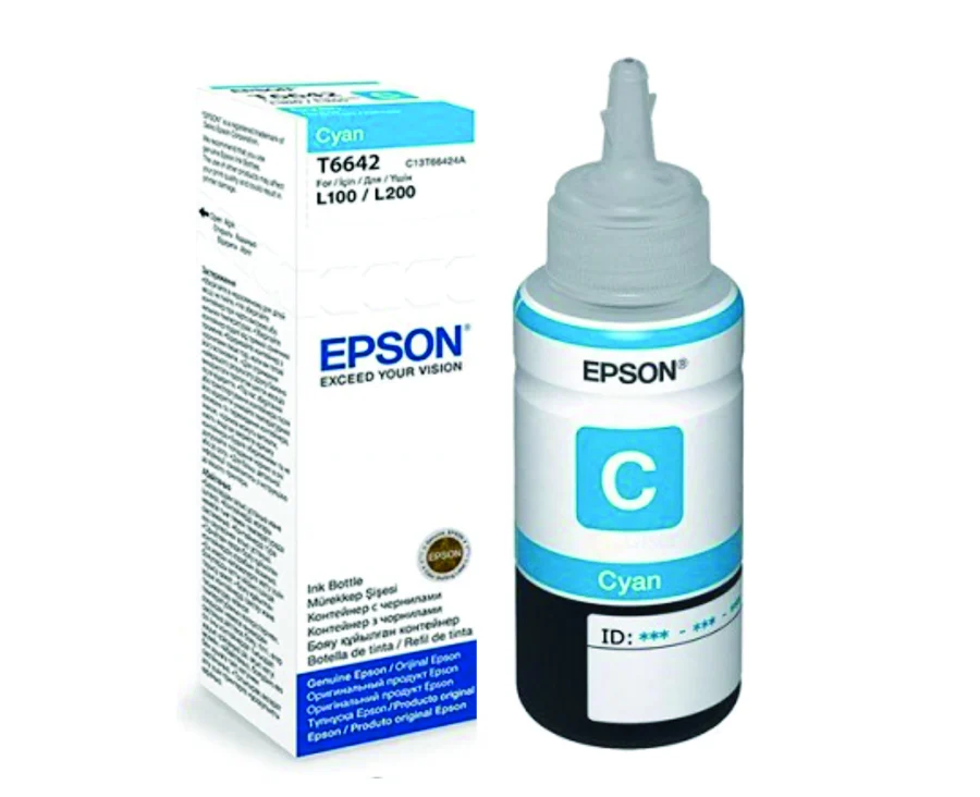 Botella de Tinta Original Epson T664220 70ml Cyan
