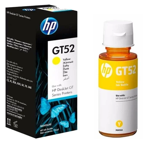 Botella de Tinta Original HP GT52 Amarilla