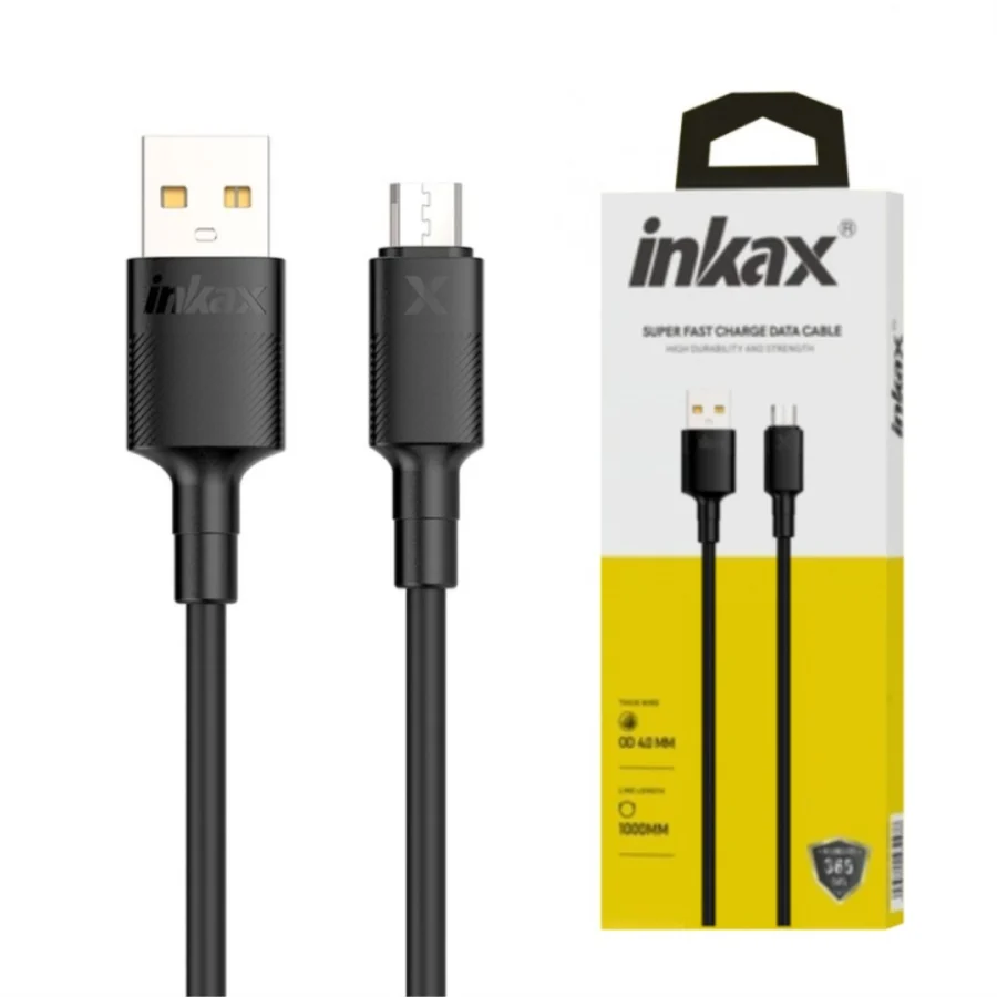 Cable Inkax Micro USB 3.1A 1M Negro