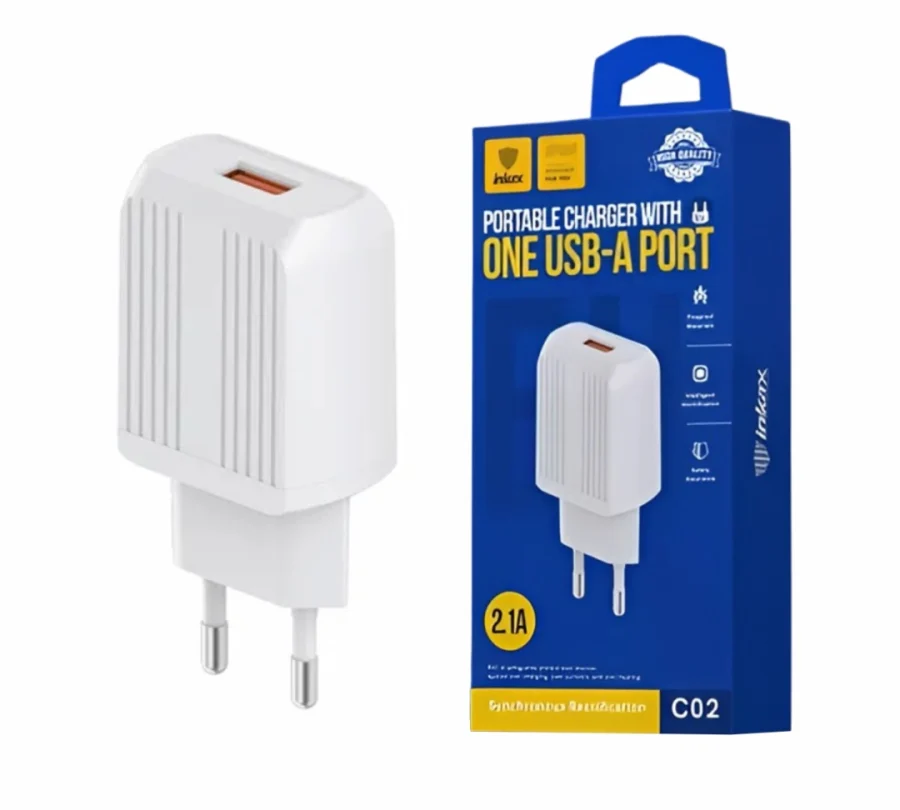 Cargador de Pared Inkax USB-A 2.1A Blanco