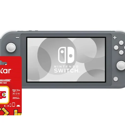 Combo Consola Nintendo Switch Lite Gris Pantalla 5.5" HD + Memoria microSDXC 256GB
