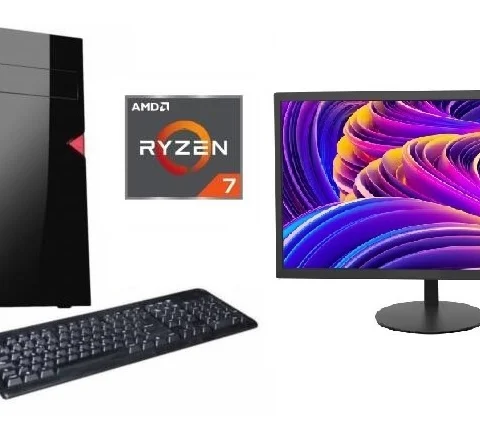 Combo PC AMD Ryzen 7 5700G 8GB RAM + Monitor Hikvision 18.5 HD HDMI