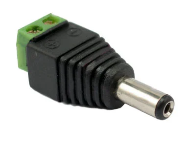 Conector DC 12V 2.1x5.5mm Macho para CCTV