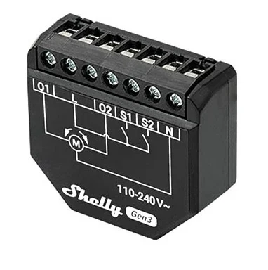 Controlador Shelly Shutter Medición Potencia Wi-Fi Compacto