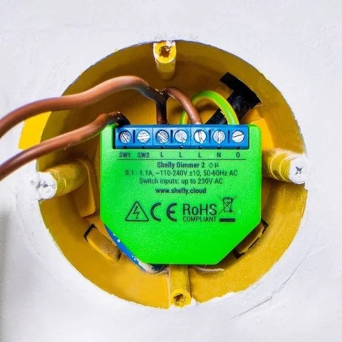 Dimmer Shelly Gen3 PM Medición Potencia Wi-Fi