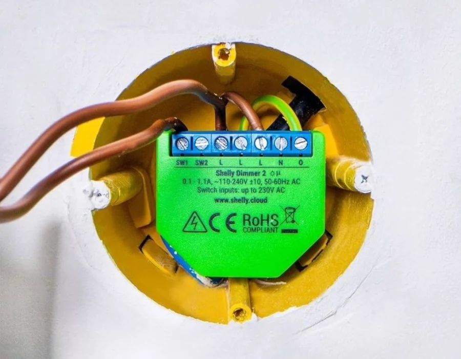 Dimmer Shelly Gen3 PM Medición Potencia Wi-Fi