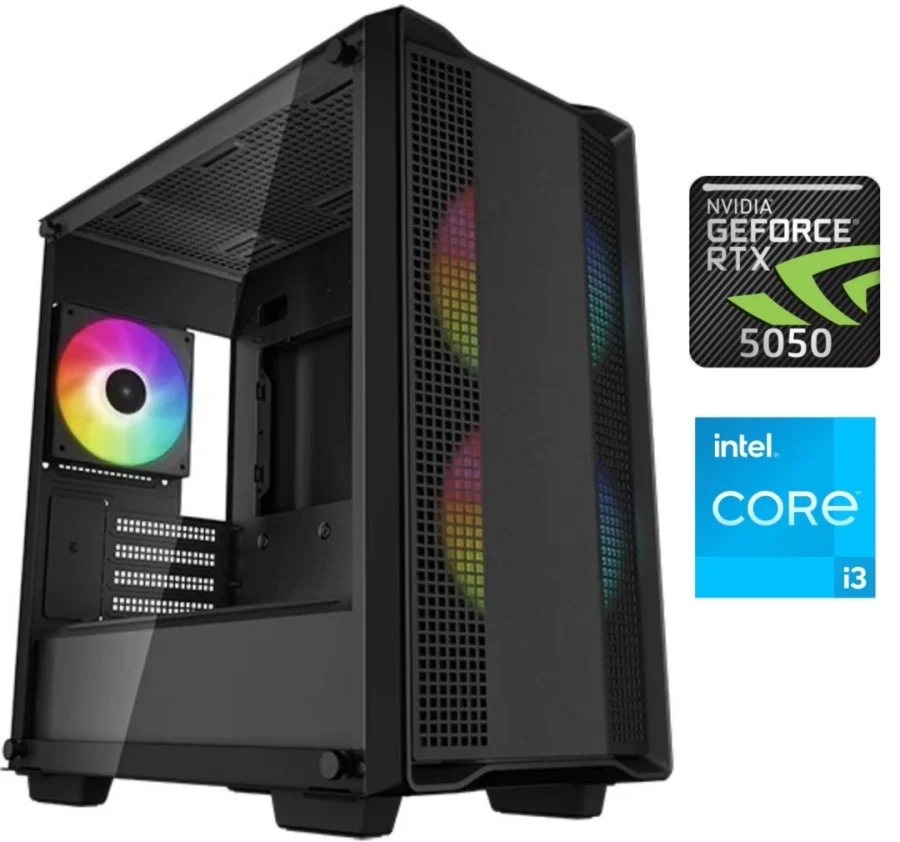 Equipo Gamer Core i3 14100F, 16GB, 1TB NVMe, RTX 5050 8GB