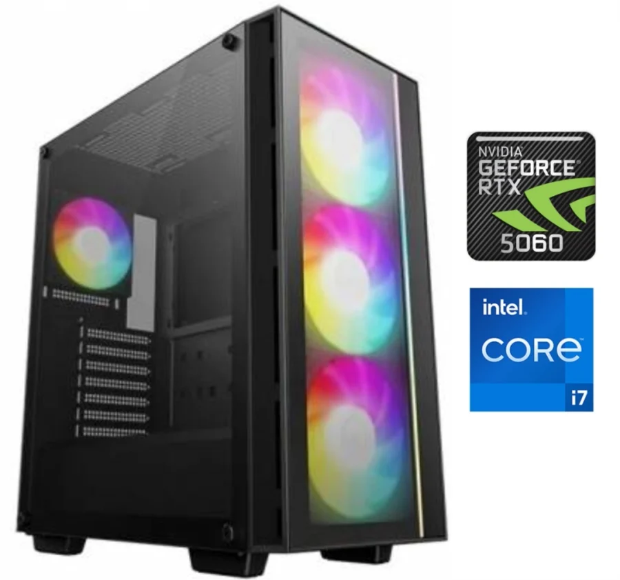 Equipo Gamer Core i7 12700F, 16GB, 1TB, RTX 5060 8GB