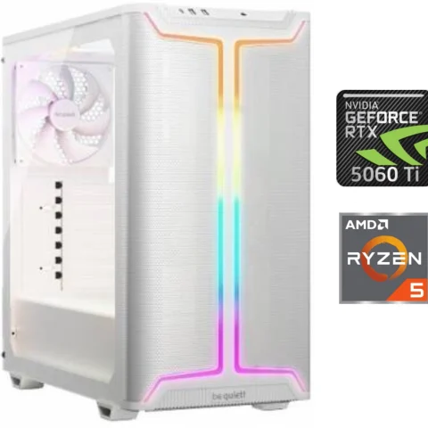 Equipo Gamer Ryzen 5 8400F, 16GB, 1TB NVMe, RTX 5060Ti 8GB