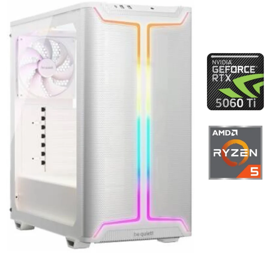 Equipo Gamer Ryzen 5 8400F, 16GB, 1TB NVMe, RTX 5060Ti 8GB