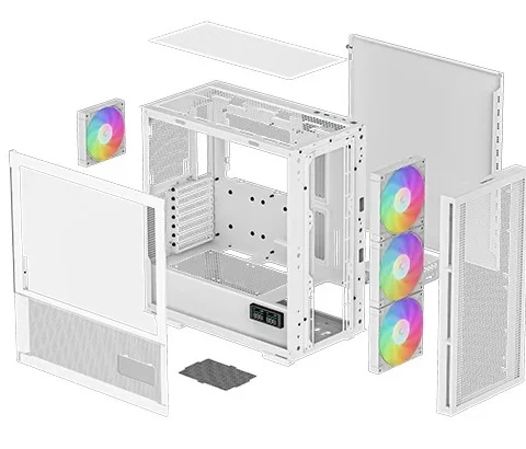 Gabinete DeepCool CH560 Digital ATX Flujo de Aire Blanco