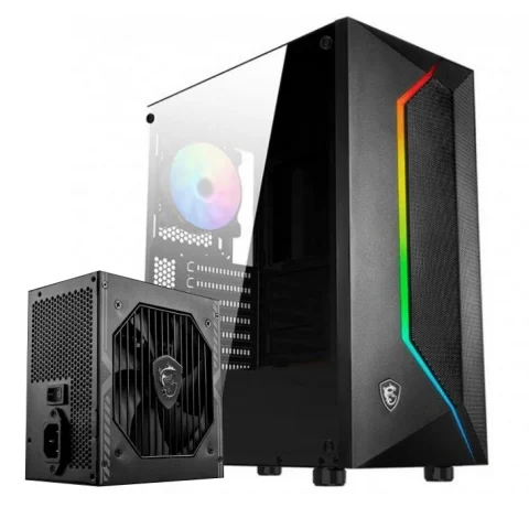 Gabinete MSI Vampiric ARGB + Fuente MAG 550W 80 Plus Bronze