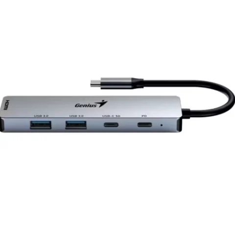 Hub Genius USB-C a USB-A USB-C y HDMI UH-500
