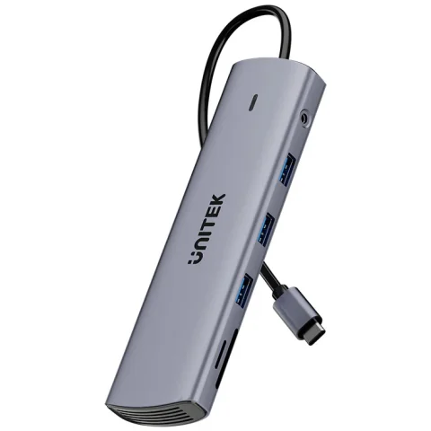 HUB USB-C Unitek 11 en 1 Dual Display 100W PD 4K
