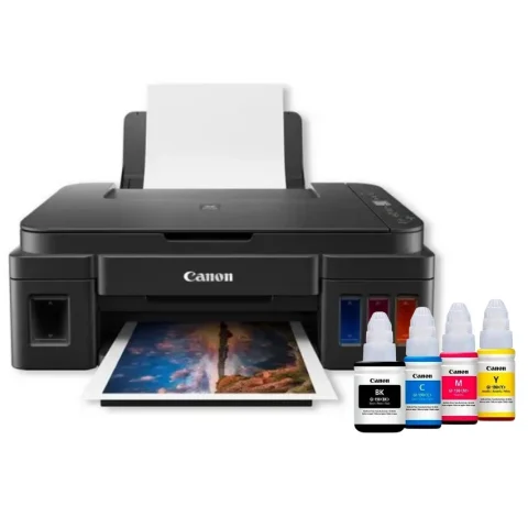 Impresora Multifunción Canon PIXMA G2110 + 4 Botellas Tinta Extra