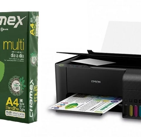 Impresora Multifunción Epson L3210 + Resma Papel Chamex A4 75g