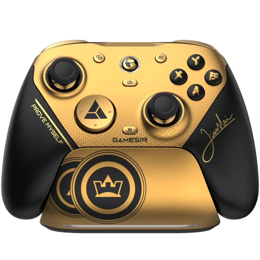 Joystick GameSir G7 Pro 8K Champion Edition negro y dorado
