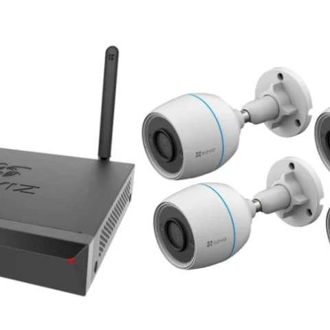 Kit de Vigilancia Ezviz X5S NVR 5MP + 4 Cámaras H3c Full HD Wi-Fi Exterior