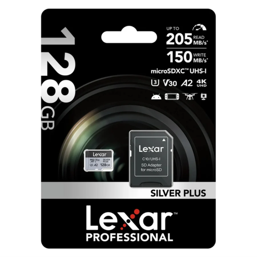 Memoria microSDXC Lexar Professional 128GB Silver Plus
