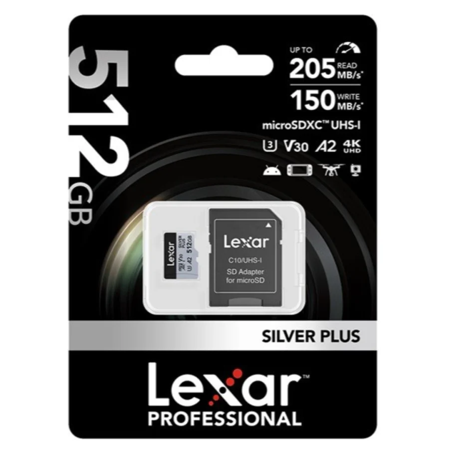 Memoria microSDXC Lexar Professional 512GB Silver Plus