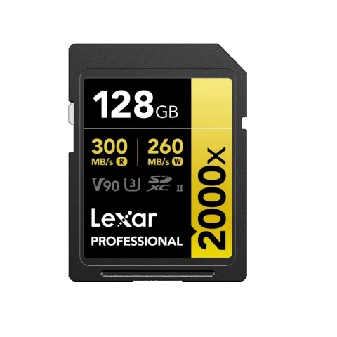 Memoria SDXC Lexar Professional 2000x 128GB UHS-II GOLD Series