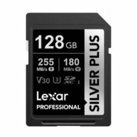 Memoria SDXC Lexar Silver Plus 128GB UHS-I U3 V30
