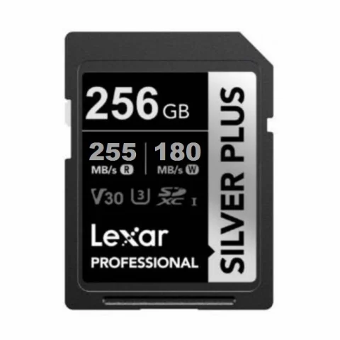 Memoria SDXC Lexar Silver Plus 256GB UHS-I U3 V30