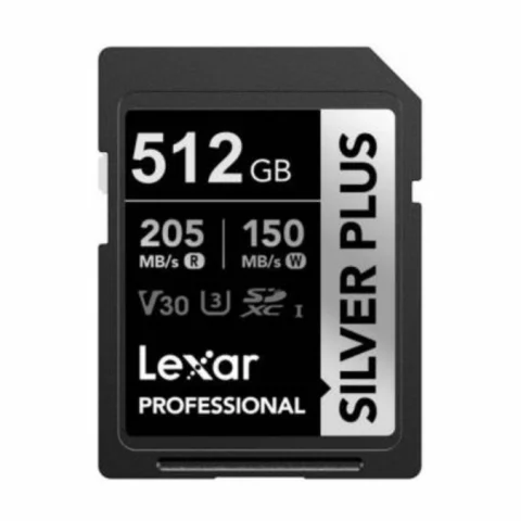 Memoria SDXC Lexar Silver Plus 512GB UHS-I U3 V30