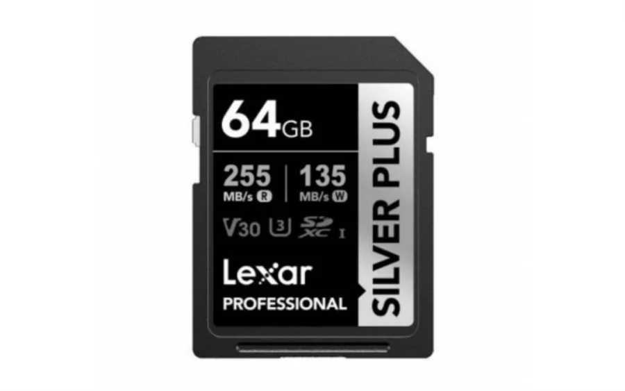 Memoria SDXC Lexar Silver Plus 64GB UHS-I U3 V30