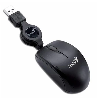 Mini Mouse Genius Retráctil USB Negro
