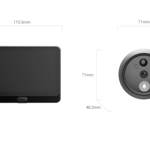 Mirilla Inteligente Ezviz HP4 2MP con Pantalla 4.3