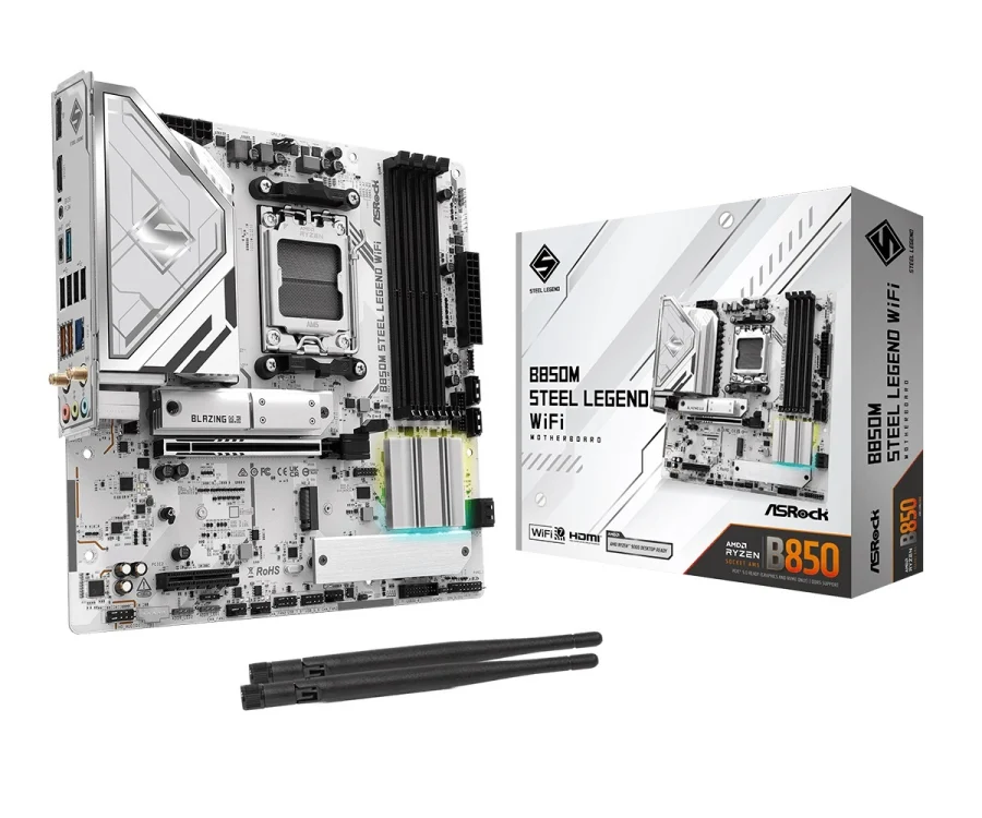 Motherboard Asrock B850M Steel Legend AM5 Wi-Fi 7 Micro ATX