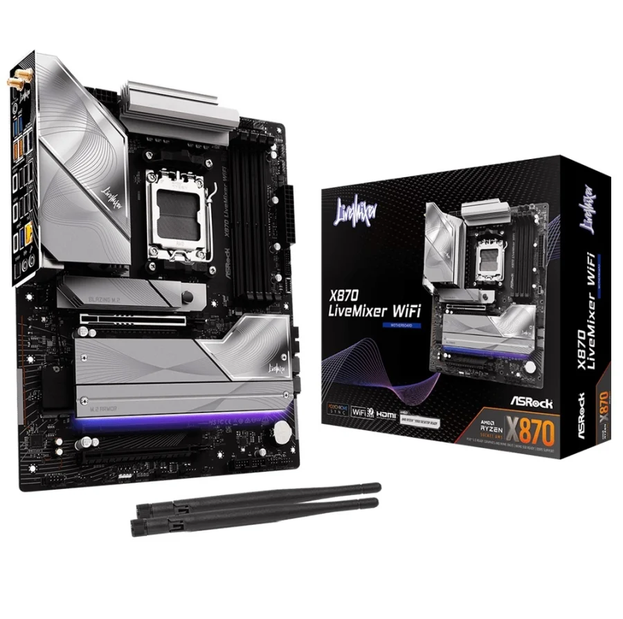 Motherboard Asrock X870 LiveMixer AM5 WiFi 7 Micro ATX