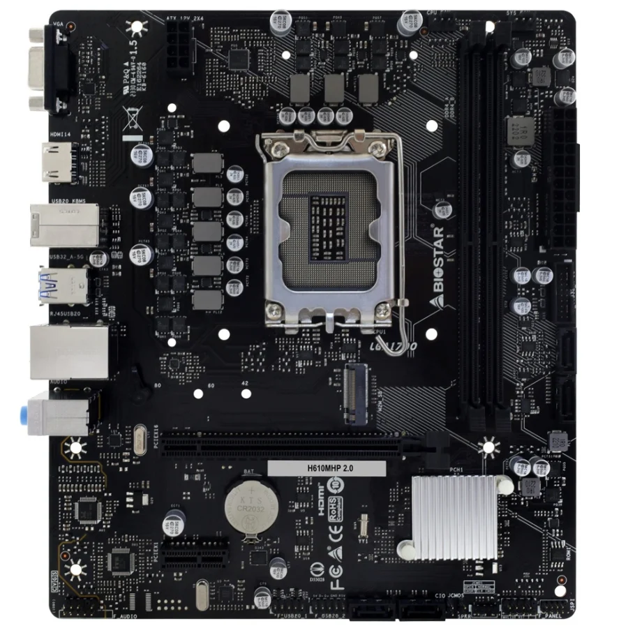 Motherboard BioStar H610MHP 2.0 LGA 1700 DDR4 Micro-ATX