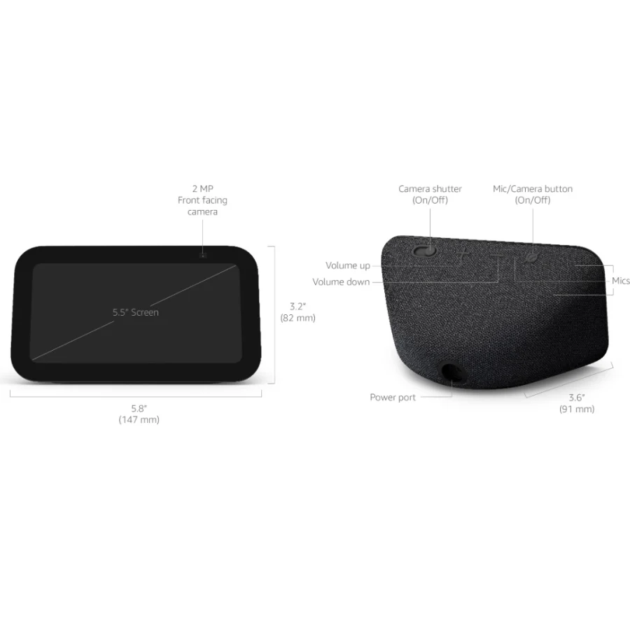 Parlante inteligente Amazon Echo Show 5 3ra Gen Pantalla 5.5 Blanco