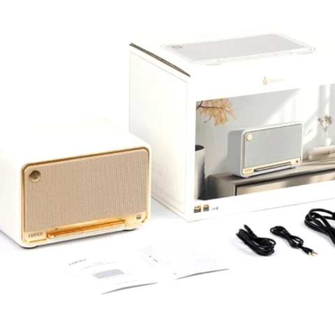Parlante Portátil Edifier D32 60W Bluetooth 5.3 Retro Blanco