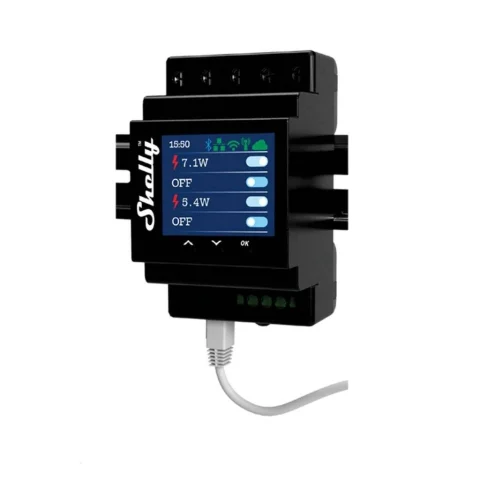 Relé Shelly Pro 4PM Cuádruple Wi-Fi DIN Medición de Potencia