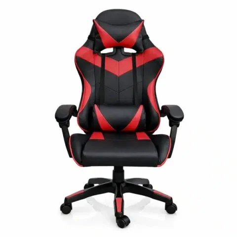 Silla Gamer Ergonómica con Masajes Negra y Roja