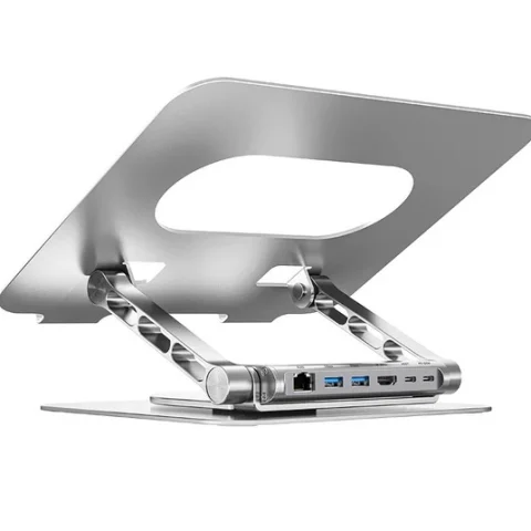 Soporte Notebook Unitek D1109C HUB USB-C Desmontable 360°