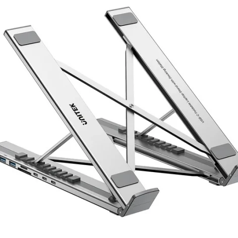Soporte y HUB Unitek D1137AGY USB-C 4K 100W Plegable Aluminio