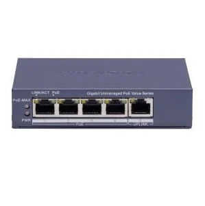 Switch PoE Hikvision 4 puertos gigabit 45w admin.