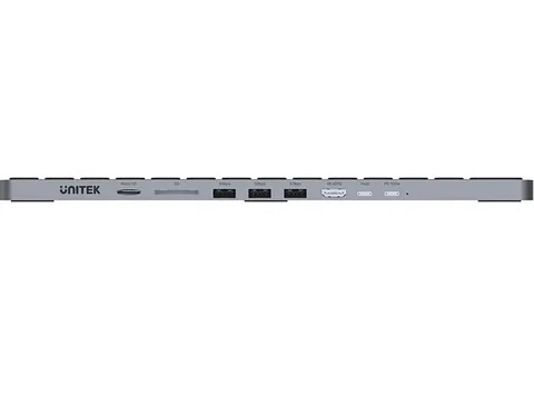Teclado con HUB USB-C Unitek 9 en 1 PD 100W HDMI 4K