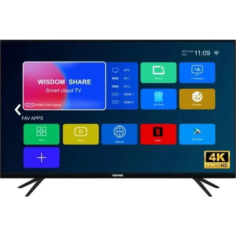 TV LED Asano 50'' 4K sin bordes SMART